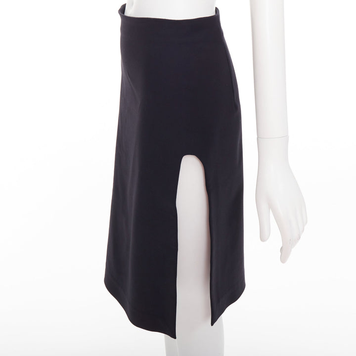 COPERNI black cotton blend high waist high slit pencil skirt IT38 XS