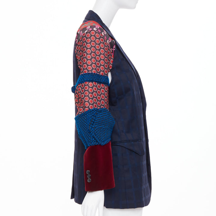 COMME DES GARCONS HOMME PLUS 2016 Armor of Peace jacquard patchwork blazer M