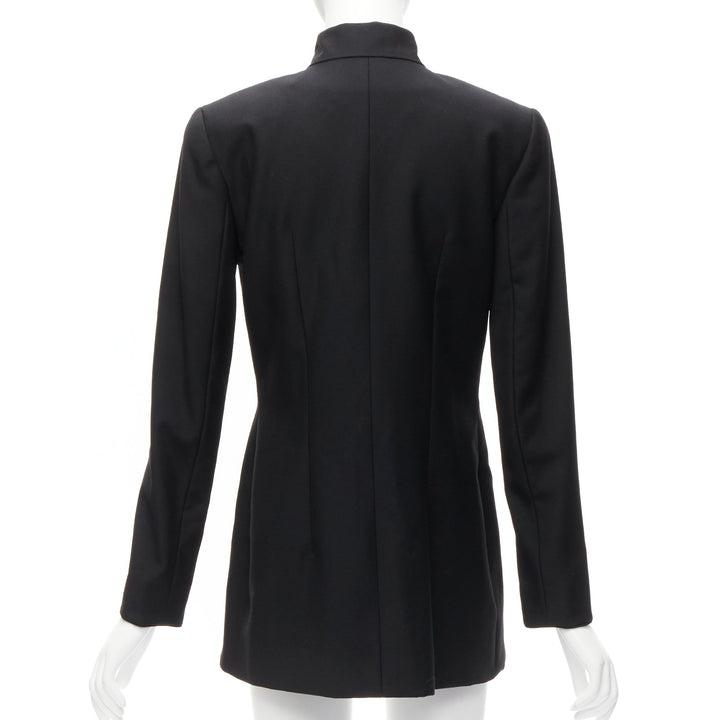 CHRISTIAN DIOR John Galliano 1999 Runway black Mao Mandarin collar jacket FR38 M