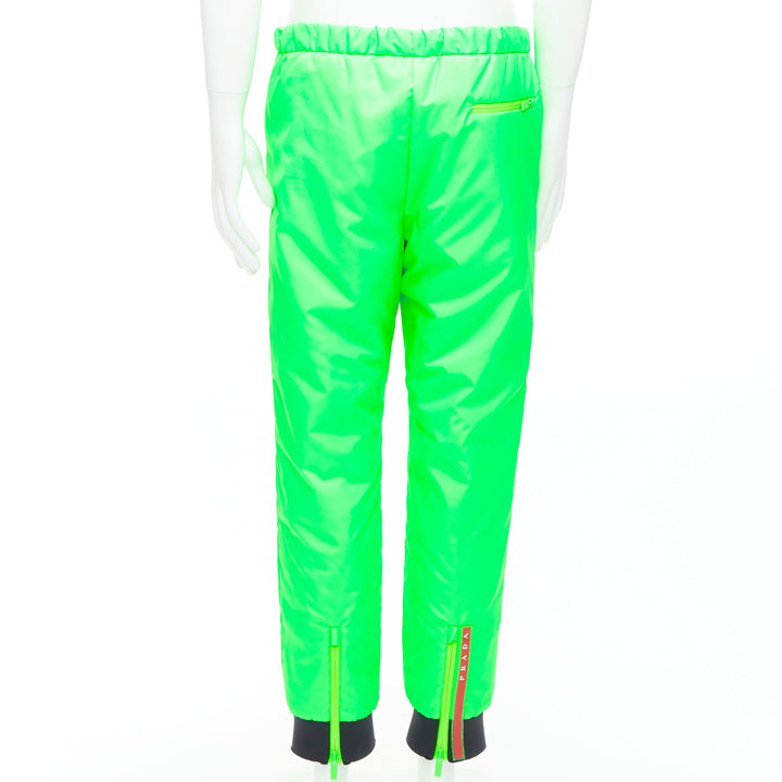PRADA 2018 Linea Rossa SPG52M Pistachio neon green insulated pants M Asap Rocky
