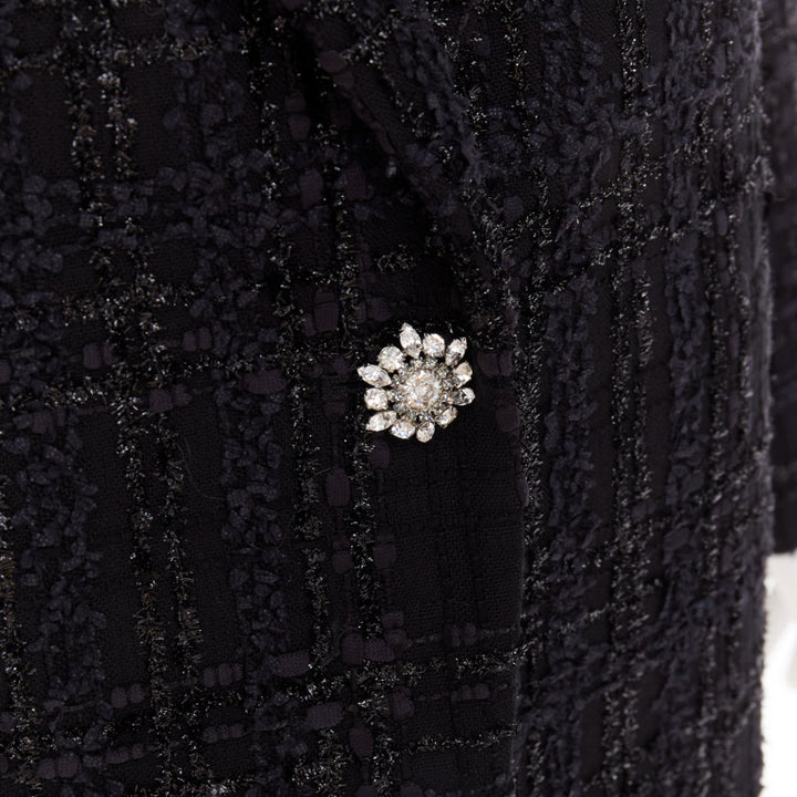 ALEXANDRE VAUTHIER COUTURE AW2019 Runway black metallic tweed oversized blazer