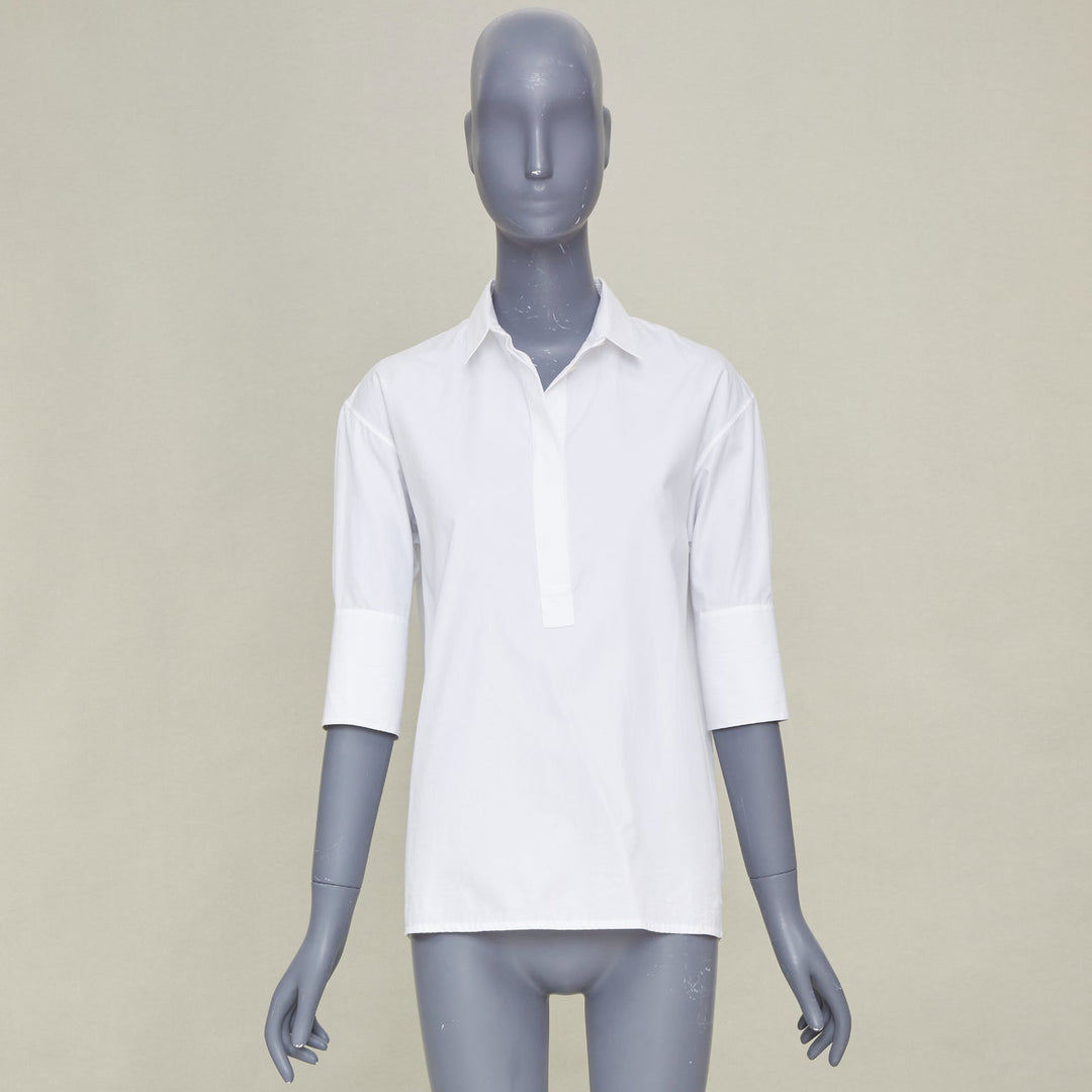 JIL SANDER 2020 7 Days Friday Optic White Poplin tailored shirt FR32 XXS