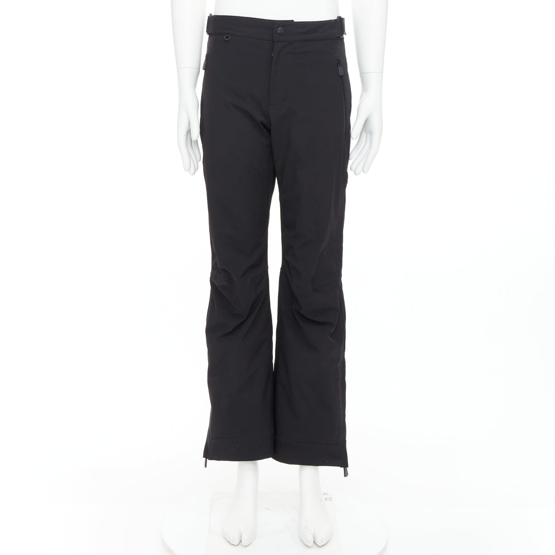 MONCLER Grenoble Pantaloni Da Sci black nylon flare ski pants S
