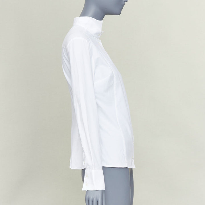 ALEXANDER MCQUEEN 2006 tailored long sleeve spread collar cotton shirt IT42 M