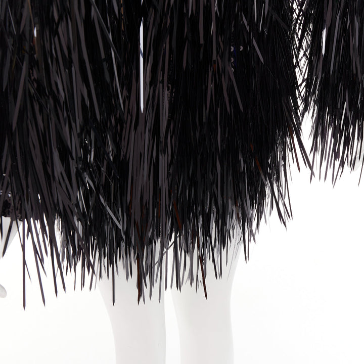 ALEXANDRE VAUTHIER COUTURE AW2022 Runway black long paillette sequin sheer dress