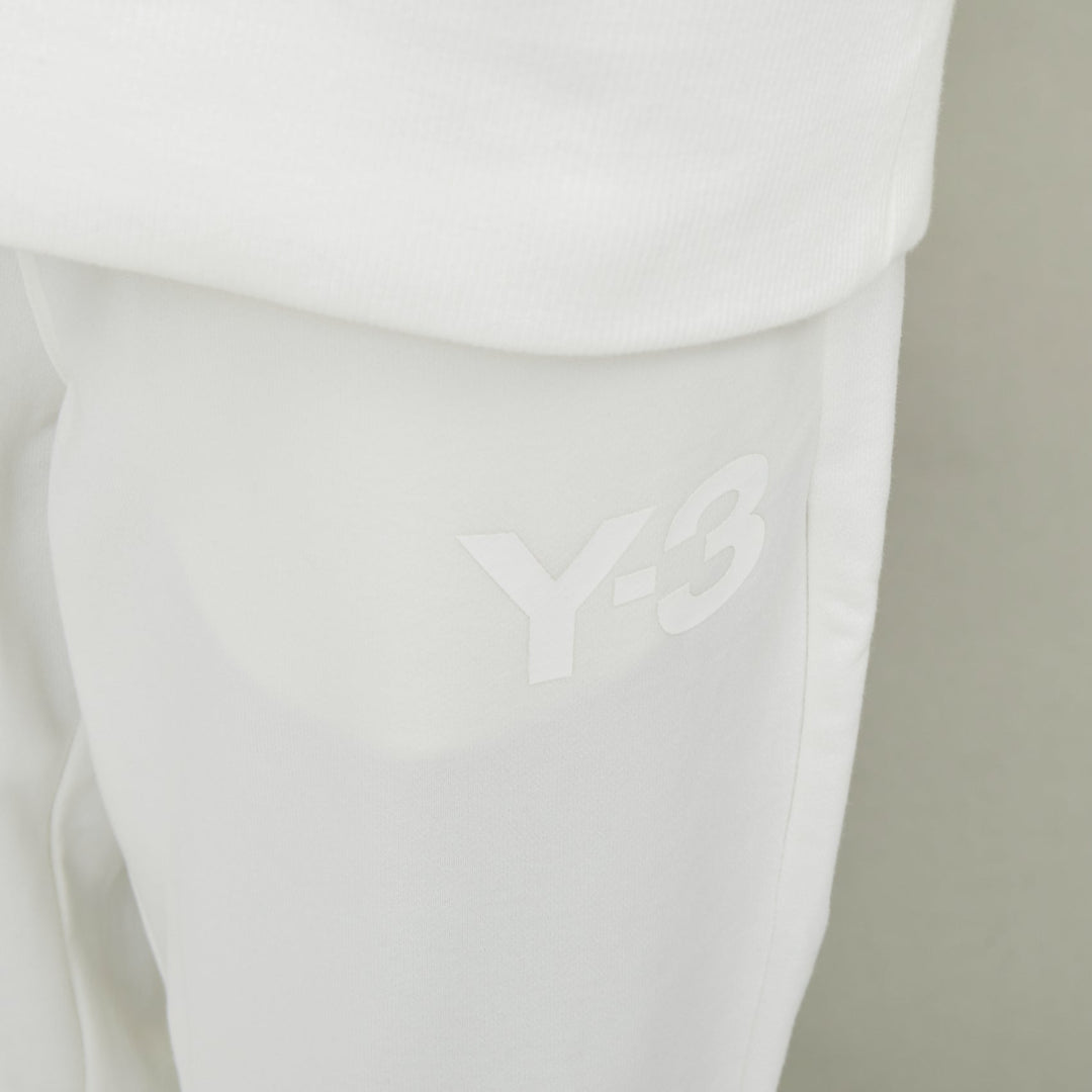 Y3 Classic Core white printed logo sleeved hoodie jogger track pants set S