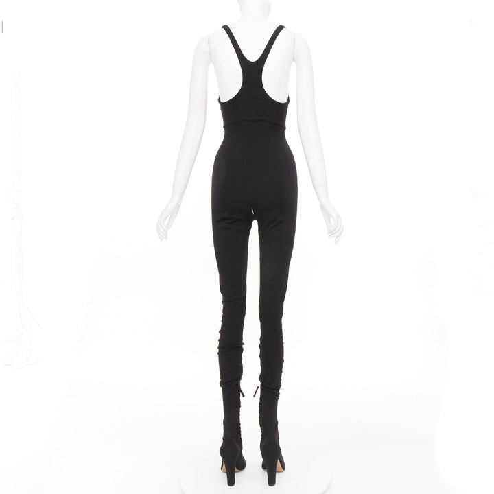 ALEXANDRE VAUTHIER COUTURE black tank jumpsuit pantashoes heel boots EU40