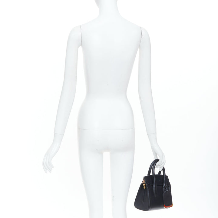 ALEXANDER MCQUEEN Heroine 21 black calfskin leather gold hardware satchel bag