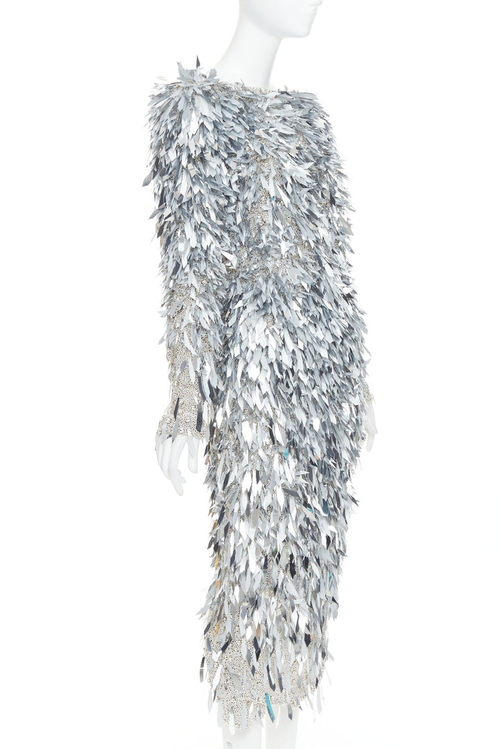 rare ALEXANDRE VAUTHIER COUTURE AW2023 Runway Lesage bead feather pailette dress