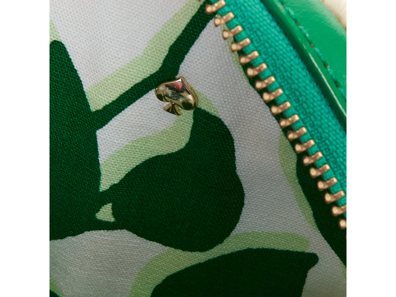 KATE SPADE Spring Forward Wicker Snail green raffia rattan crossbody clutch bag