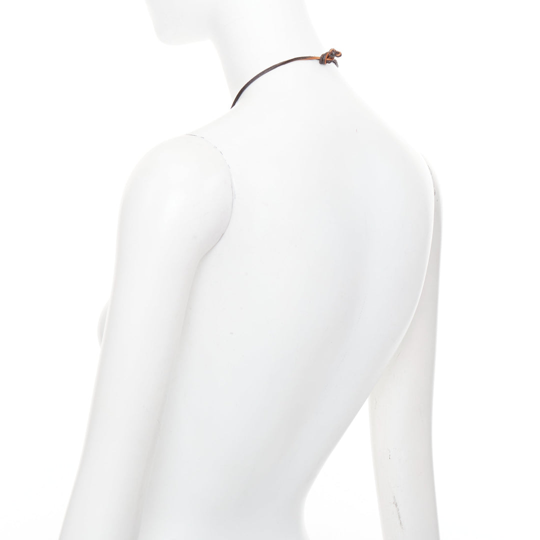 SAINT LAURENT Hedi Slimane 2015 Runway Psych Rock Bohemian Stone necklace