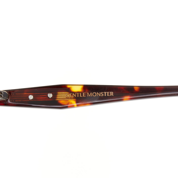 GENTLE MONSTER 2024 Tote T1 brown tortoise acetate  square frame sunglasses
