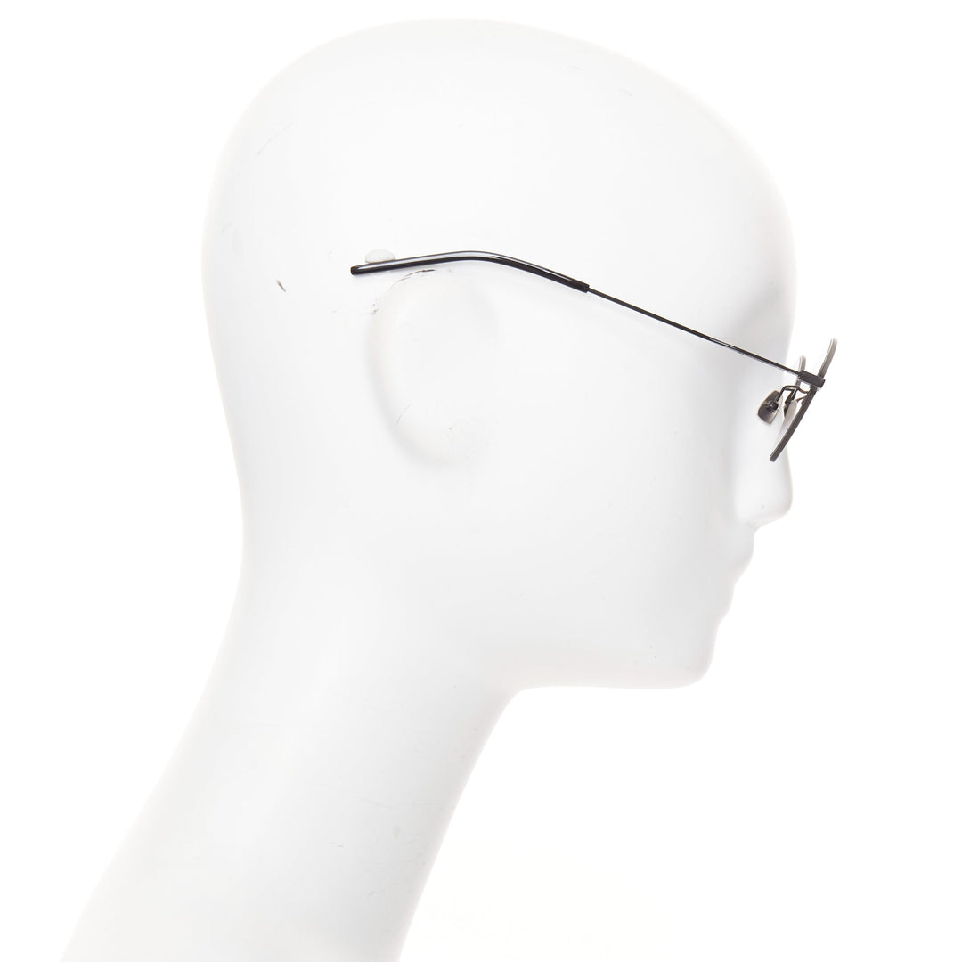 SAINT LAURENT SL302 Lisa black grey metal rhombus diamond shaped sunglasses