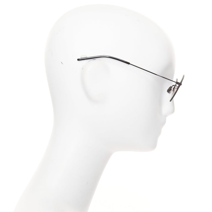 SAINT LAURENT SL302 Lisa black grey metal rhombus diamond shaped sunglasses