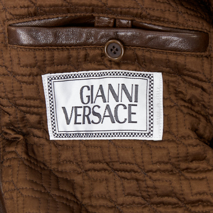 GIANNI VERSACE 1992 Vintage S&M bondage buckle Tiger bomber jacket IT48 M