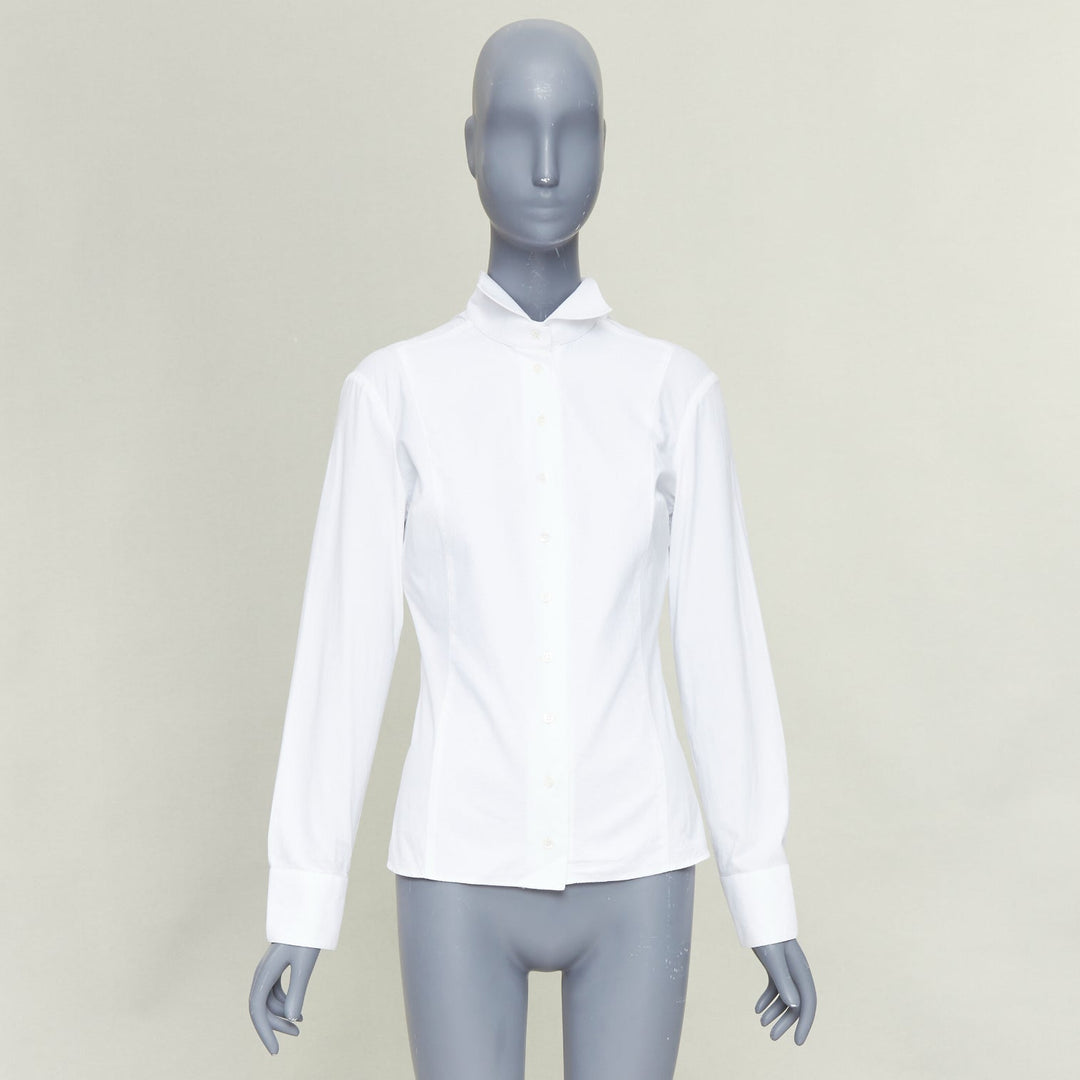 ALEXANDER MCQUEEN 2006 tailored long sleeve spread collar cotton shirt IT42 M