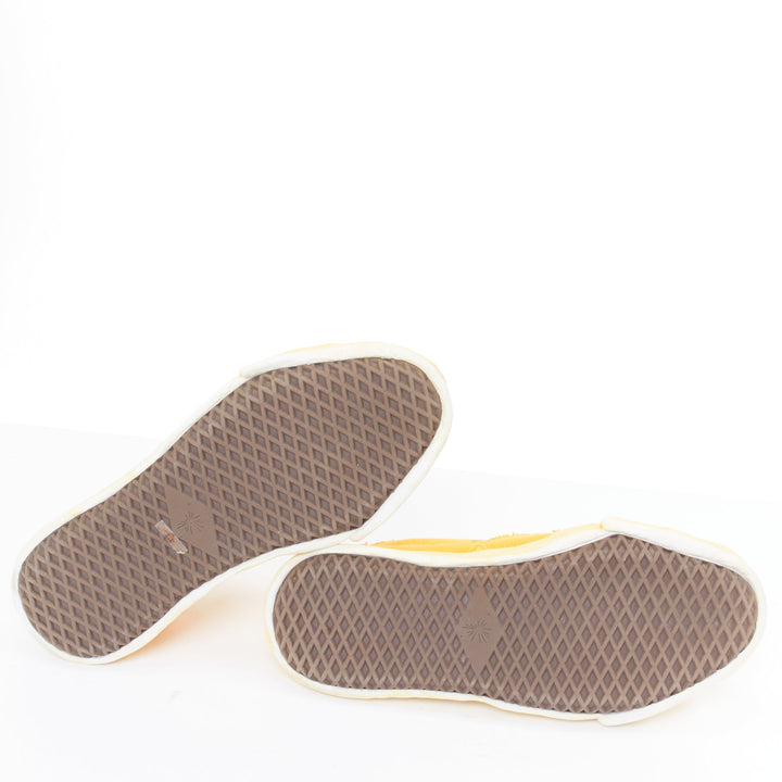 MAISON MIHARA YASUHIRO Peterson Overdyed yellow canvas melted sole sneakers EU42