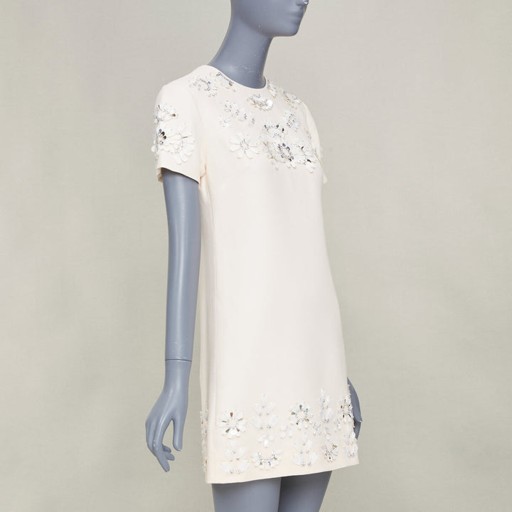 VALENTINO 2021 Bridal San Gallo ivory floral crystal dress IT40 S Meghan Markle