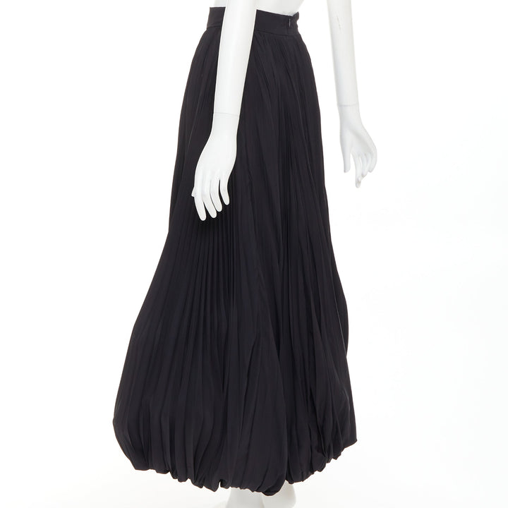 rare ALEXANDRE VAUTHIER COUTURE black pleated voluminous bubble hem skirt