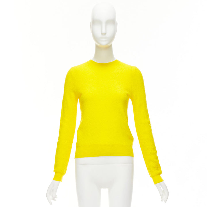 OLD CELINE Phoebe Philo 100% wool sunshine yellow crew neck sweater S