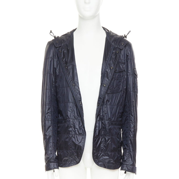 MONCLER Sauldre Giubbotto navy nylon lightweight quilted field jacket Sz.4 XL