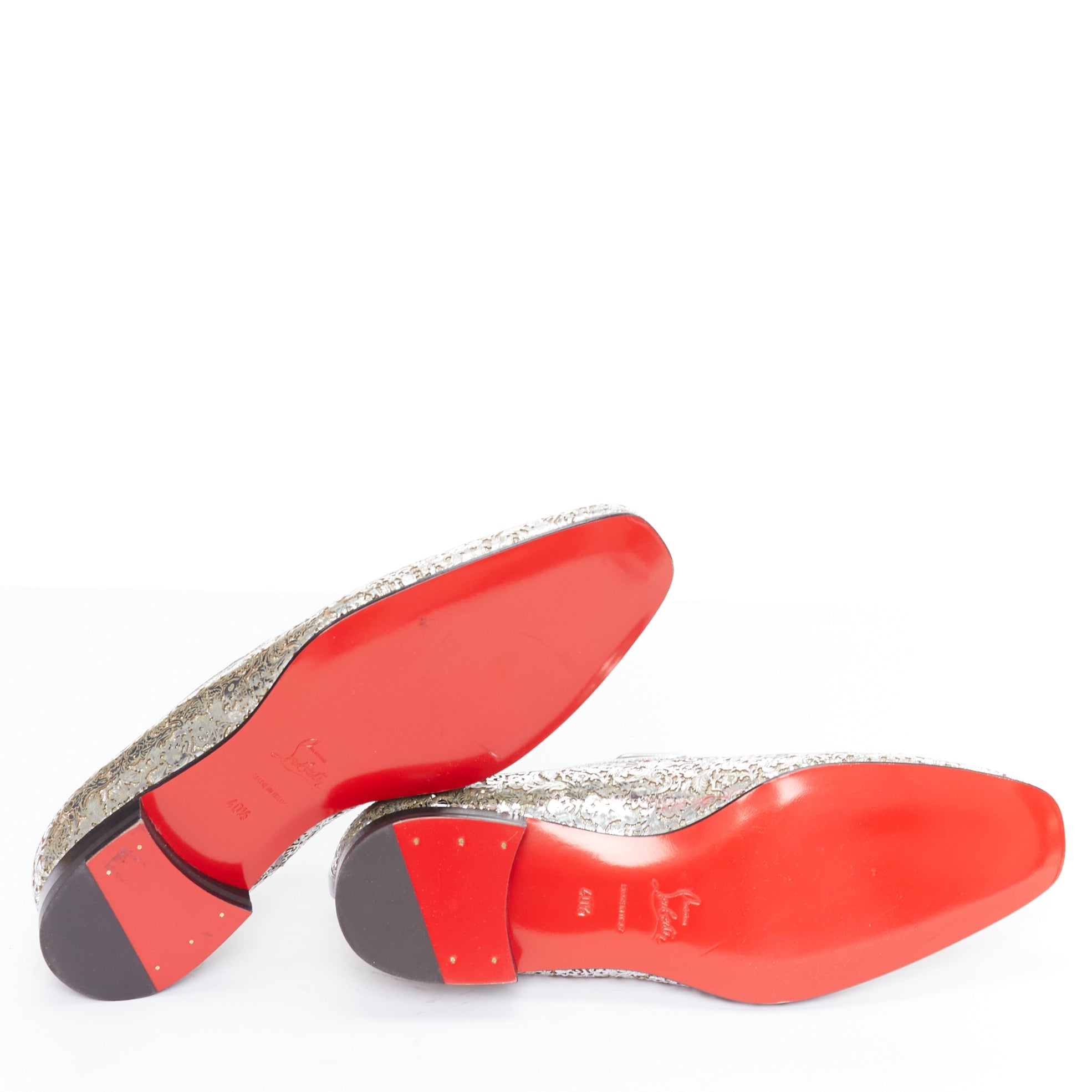 Christian Louboutin シルバー フラットシューズ Christian Louboutin - Silver Women Party/Cocktail Shoes | JHROP