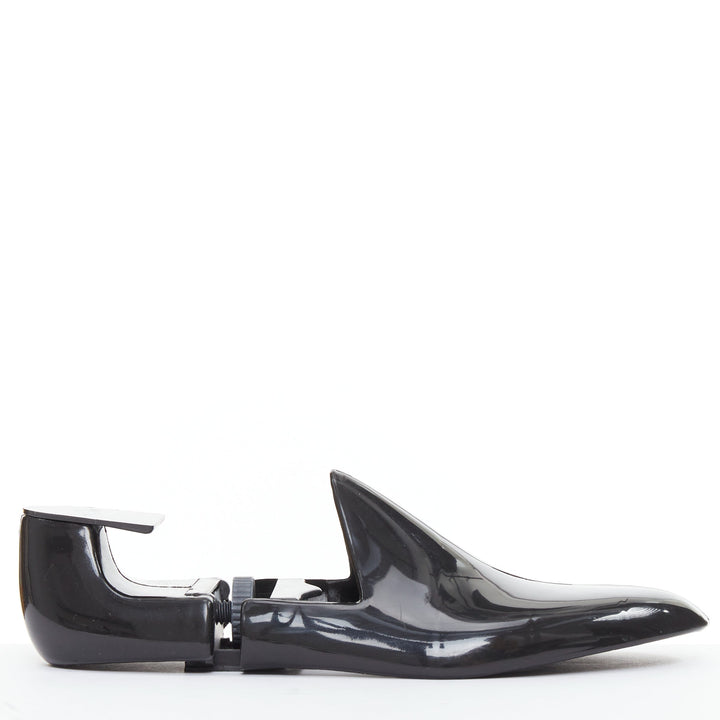 BERLUTI black glossy plastic white logo foldable shoe tree shape holder EU39-40