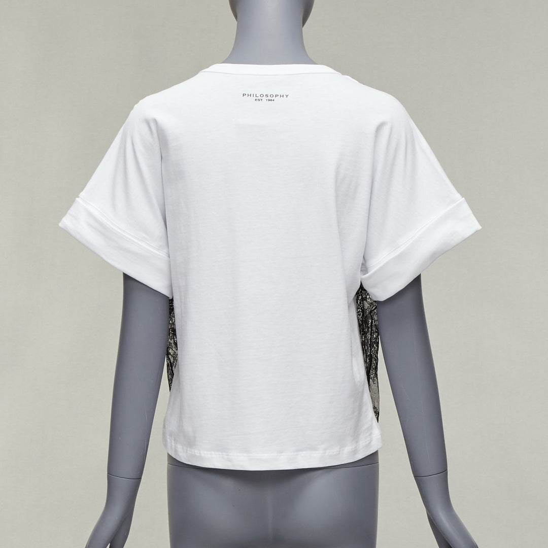 PHILOSOPHY Lorenzo Serafini tromp loiel draped silk camisole white tshirt XS