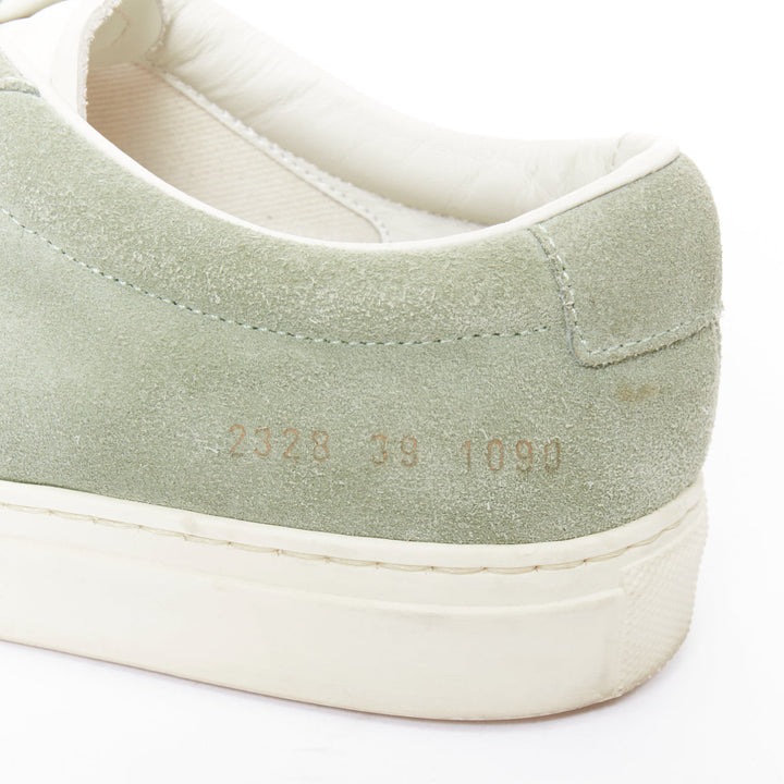 COMMON PROJECT Summer Edition 2328 dusty green suede low top sneakers EU39