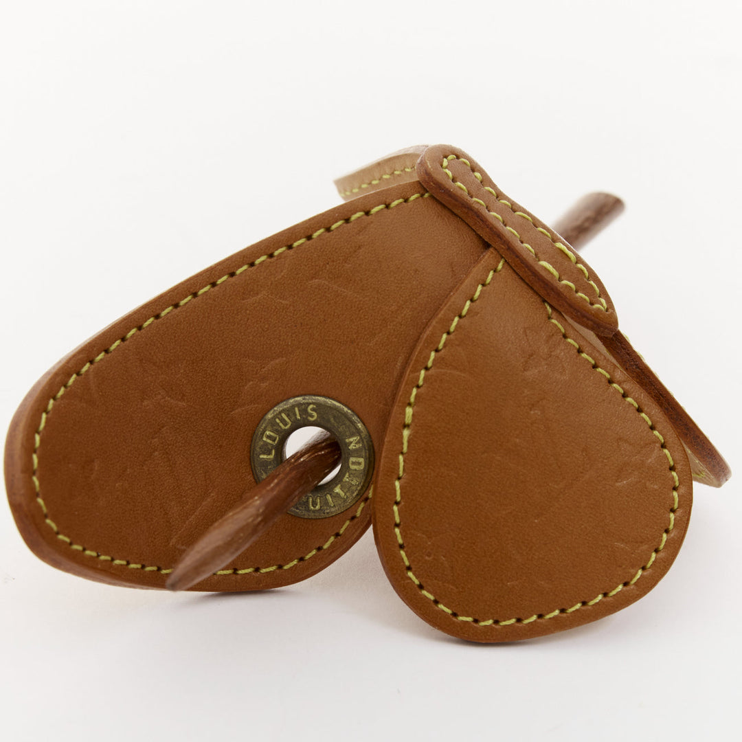 LOUIS VUITTON 2002 Conte de Fees vachetta leather butterfly hair pin stick
