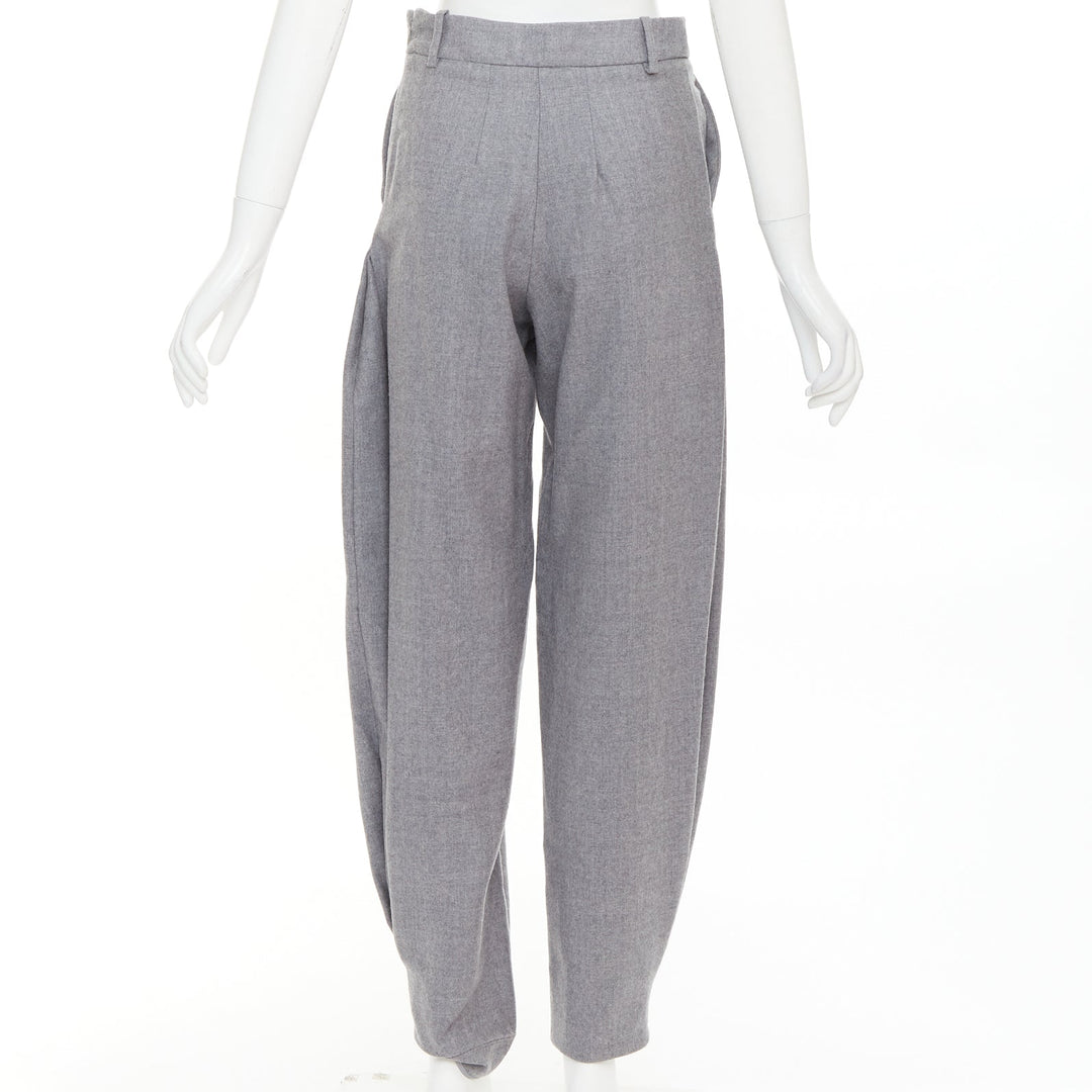 ALEXANDRE VAUTHIER COUTURE SS2025 Runway grey cuffed hem balloon harem pants