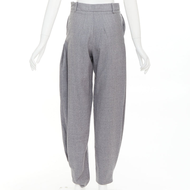 ALEXANDRE VAUTHIER COUTURE SS2025 Runway grey cuffed hem balloon harem pants