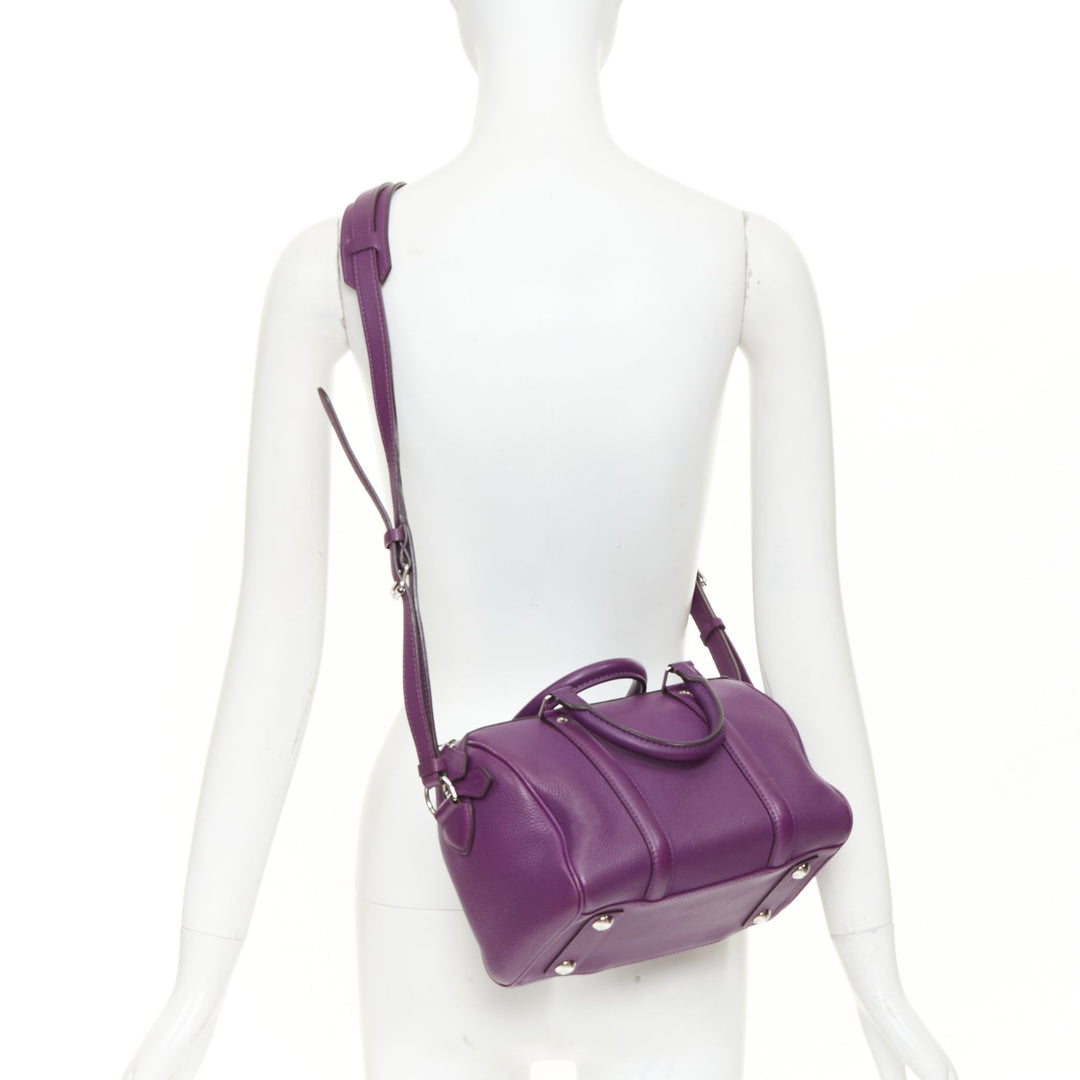 LOUIS VUITTON Sofia Coppola SC Bag BB violet purple calfskin leather satchel bag