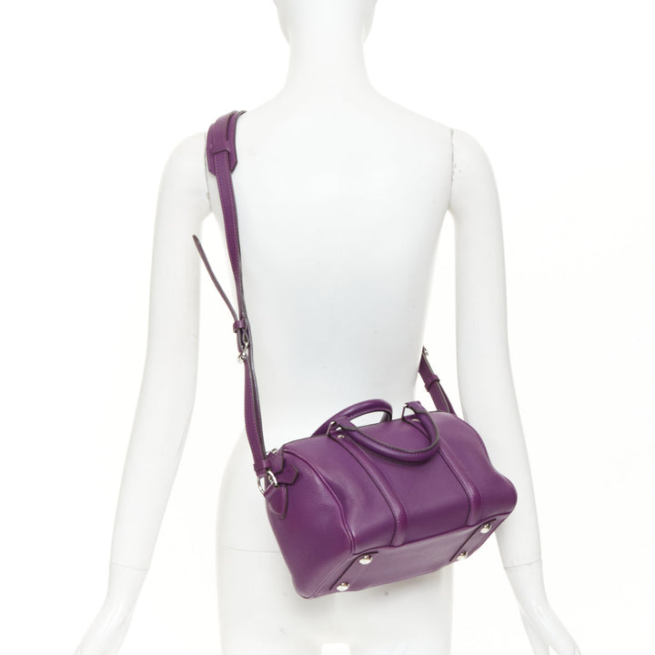 LOUIS VUITTON Sofia Coppola SC Bag BB violet purple calfskin leather satchel bag