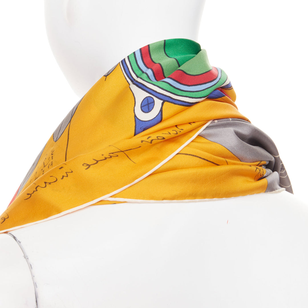 HERMES Della Cavalleria Favolosa 140 Virginie Jamin Split Pegasus silk scarf