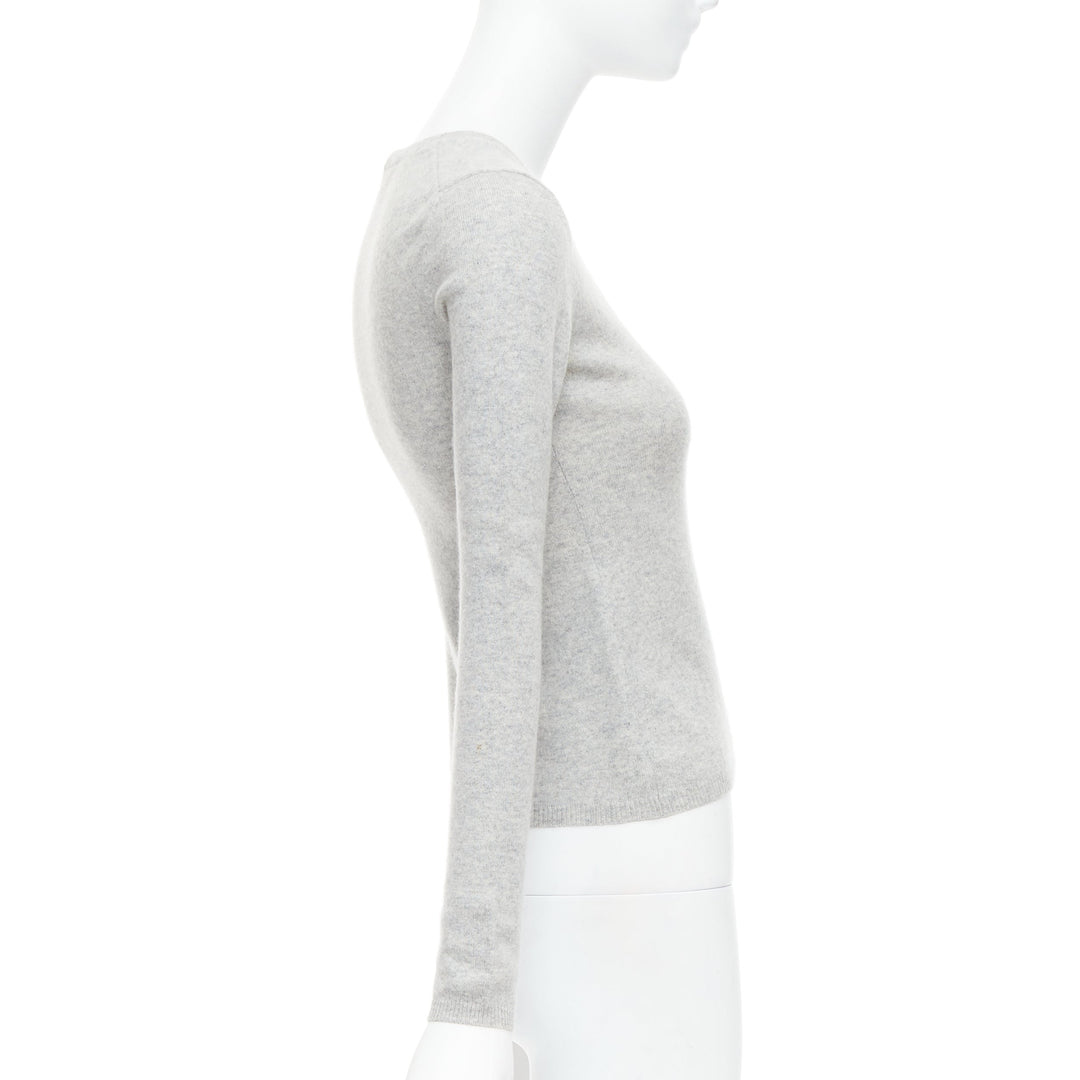 THEORY 100% cashmere grey long sleeve crew neck sweater XS