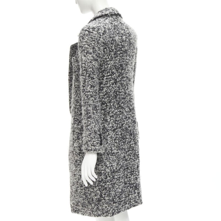 DIOR HOMME AW 2009 Hedi Slimane grey wool boucle coat XXS JP38