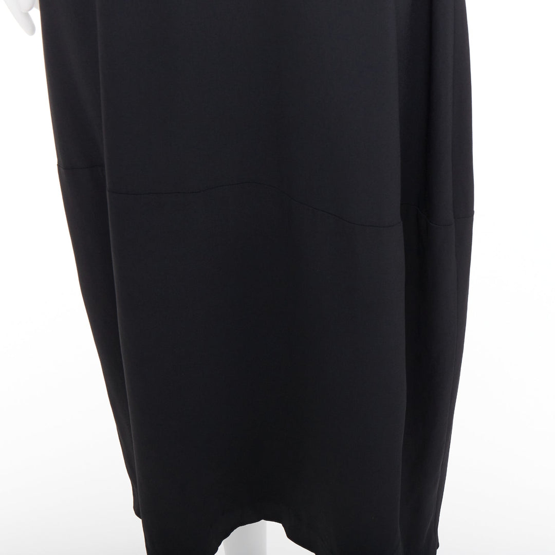 FFORME Martha Trapeze black viscose crew sleeveless panelled midi tent dress M
