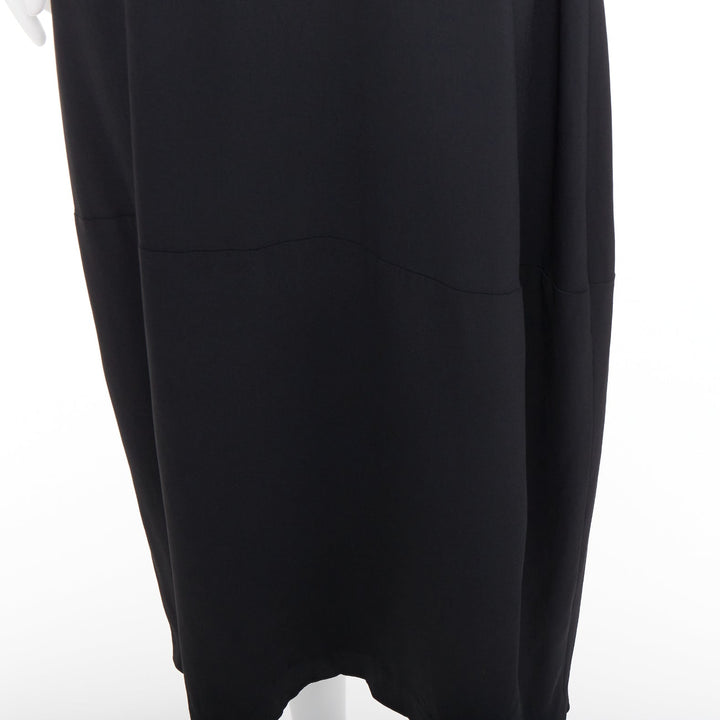 FFORME Martha Trapeze black viscose crew sleeveless panelled midi tent dress M