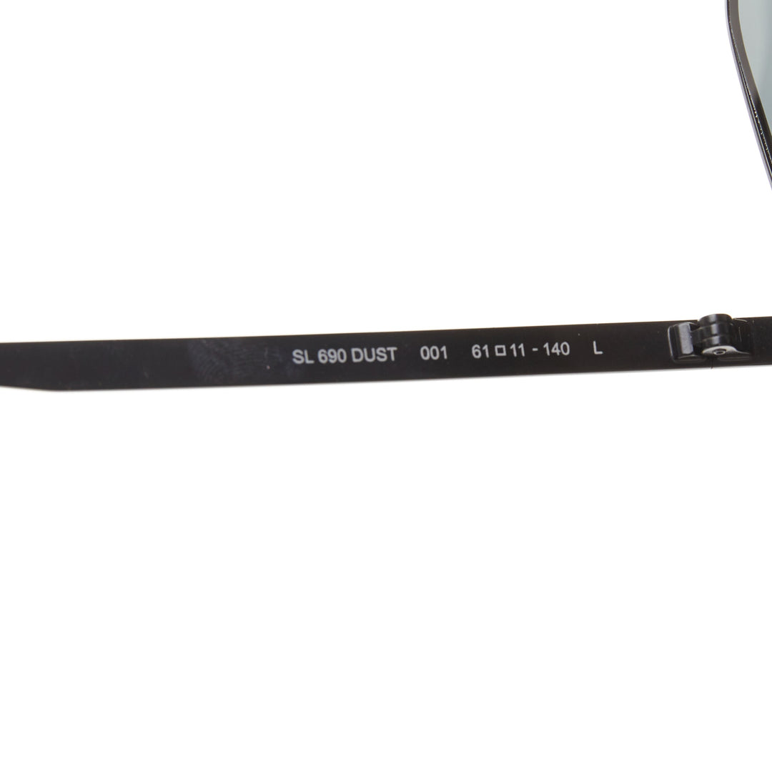 SAINT LAURENT 2023 Runway SL 690 Dust 001 black metal grey aviator sunglasses