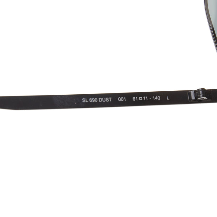 SAINT LAURENT 2023 Runway SL 690 Dust 001 black metal grey aviator sunglasses