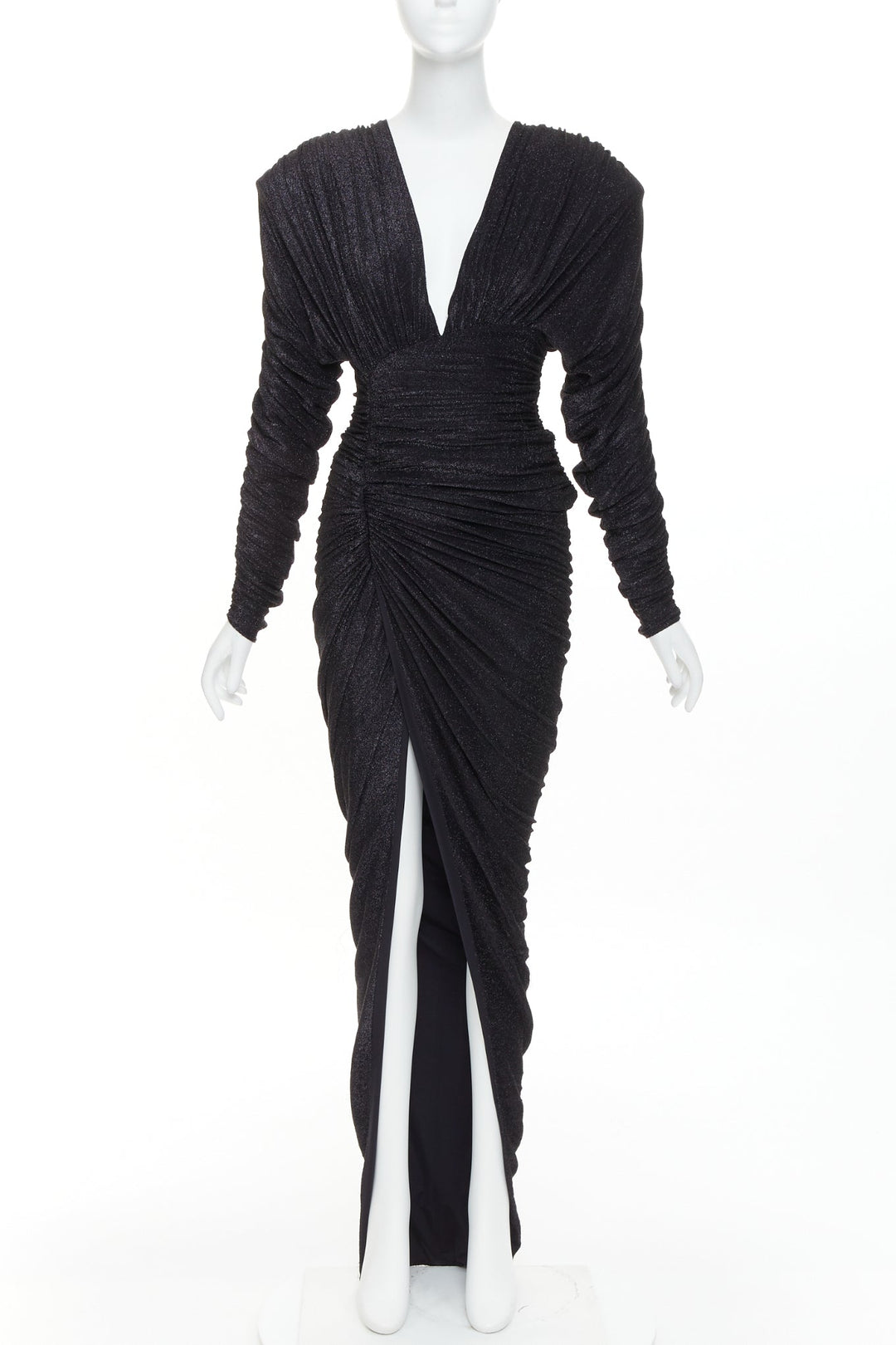 alexandre vauthier black dress Macro Crystal Mini Dress