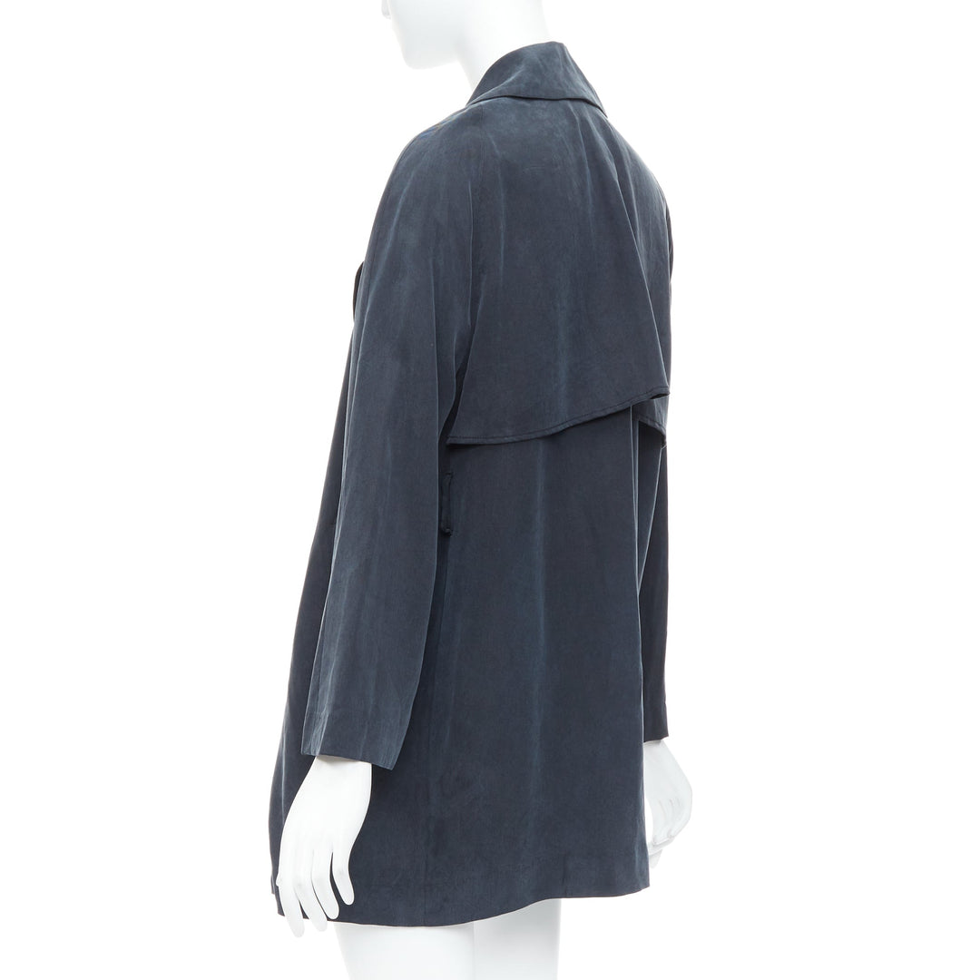 REFORMATION grey tencel flowy collared draped coat US0 XS