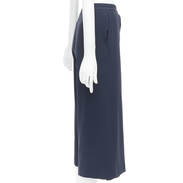 RAG & BONE dark grey inverted pleated cropped wide pants US0 XS