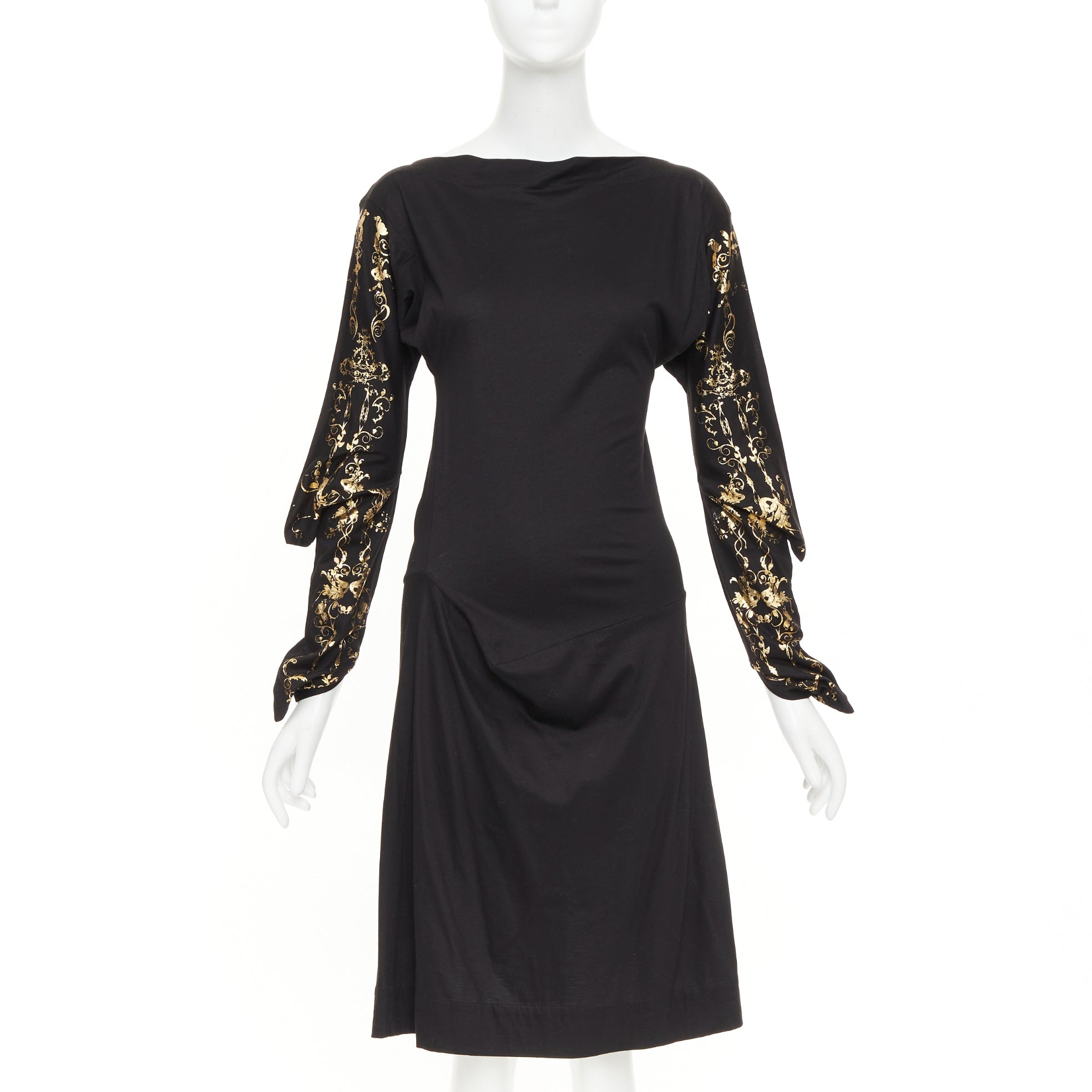 VIVIENNE WESTWOOD Red Label black gold baroque foil sleeve 3D