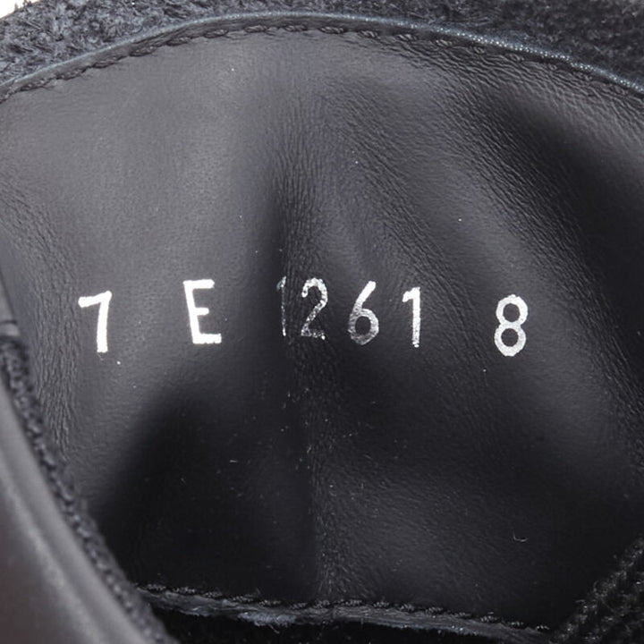 FENDI Amor Roma black leather print Zucca FF monogram heel sneakers UK8 EU42