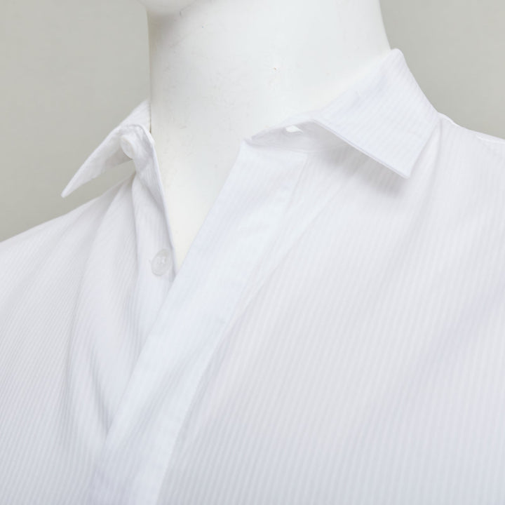 DIOR HOMME Hedi Slimane white cotton black bee embroidery shirt EU38 S