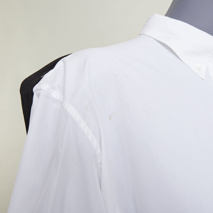 BALENCIAGA DEMNA 2017 Car Mat black padded white deconstructed shirt FR36 S