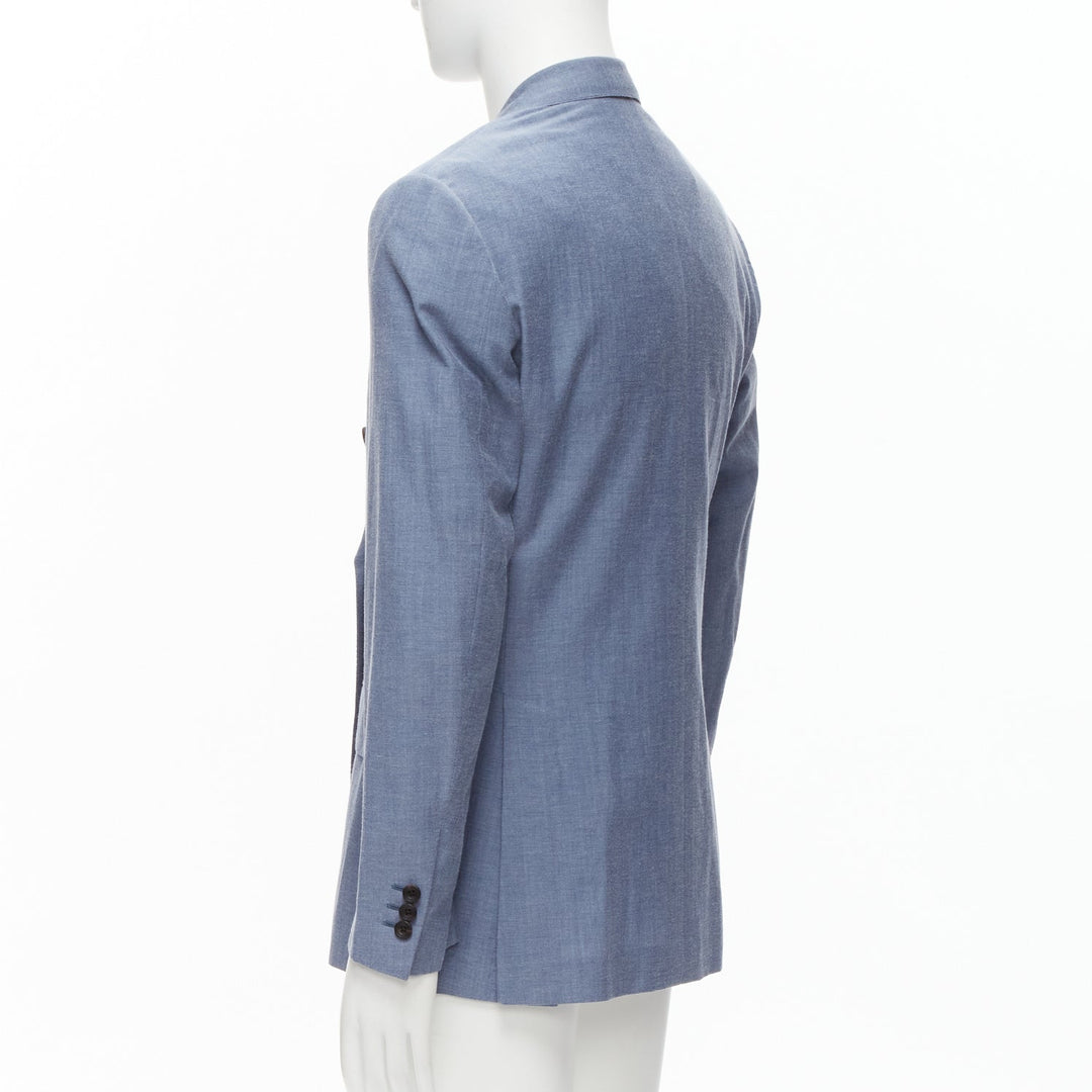 Male mannequin wearing Kingsman Blue Wool Men Blazers in Size EU50 | Available at JHROP