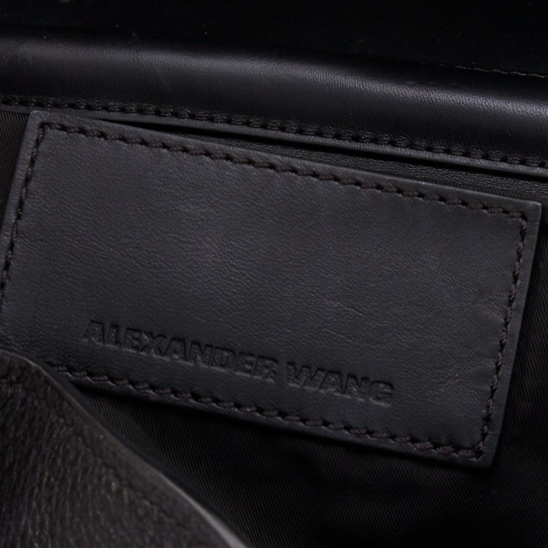 ALEXANDER WANG Prisma Skeletal black rose gold pebbled leather backpack
